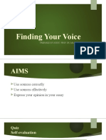 Finding Your Voice: Prepared by Assoc. Prof. Dr. Maia Chkotua
