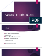 Accessing Information: Prepared by Assoc. Prof. Dr. Maia Chkotua