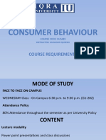 Consumer Behaviour: Course Requirements