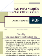 Tại Sao Phải Nghiên Cứu Tài Chính Công: Pgs.Ts. Sử Đình Thành