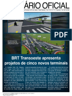 Diário Oficial do Rio apresenta projetos de 5 novos terminais do BRT Transoeste