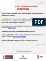 Vigésimo Reporte Del Proceso de Encargatura Y Contratación 2023