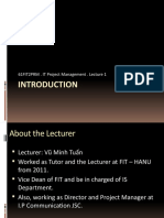 61FIT2PRM - IT Project Management - Lecture 1