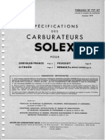 Carburateurs SOLEX Oct1973 2CV Citroen