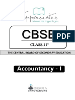 CBSE 11th Commerce Sample Accountancy I