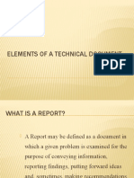 Elements of A Technical Document