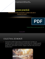 Lucrare Practică:: "Elaborarea Unui Plan de Dezvoltare A Rela Iilor Adecvate În Ț Colectivul de Muncă"