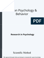 Human Psychology & Behavior
