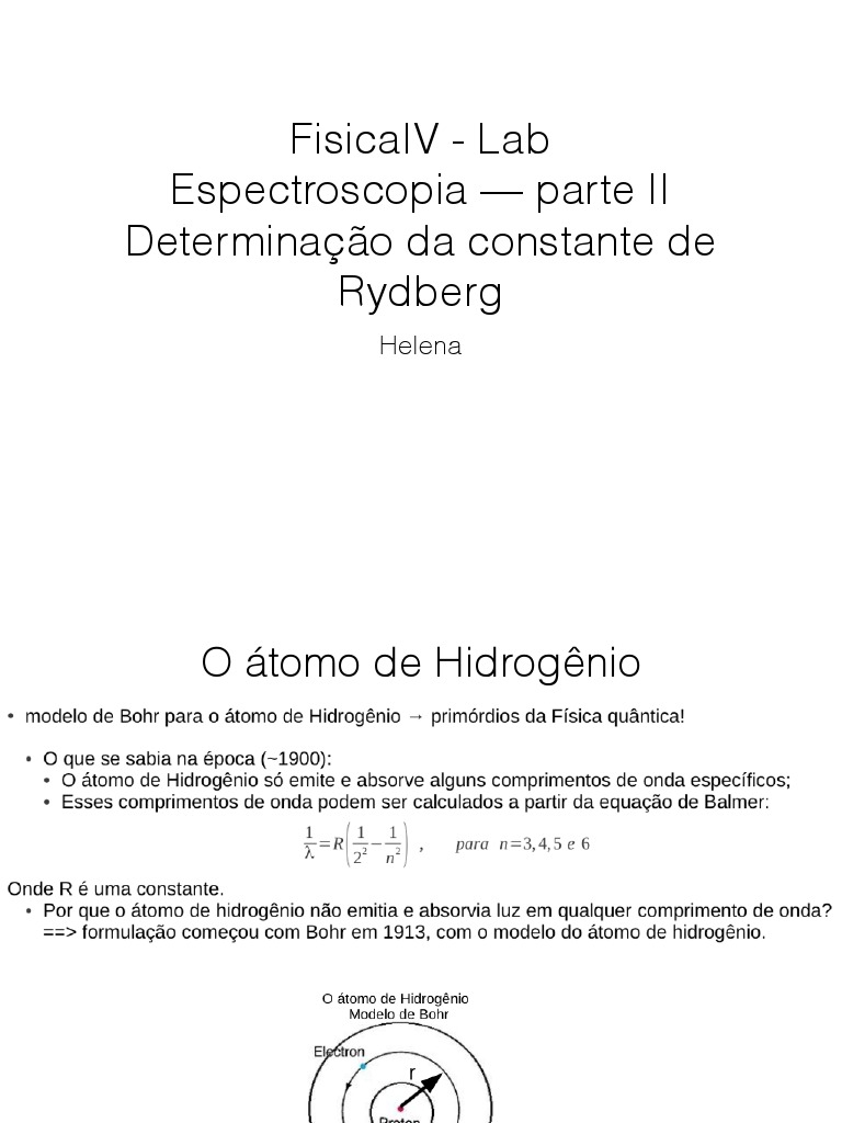 Determinação da Constante de Rydberg | PDF | Difração | Filosofia Natural
