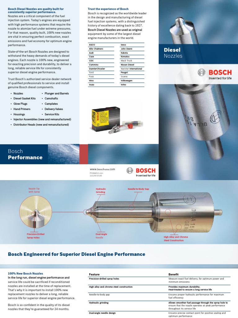 Bosch Inf Tecnica01 | PDF | Diesel Engine | Fuel Injection