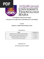 Universiti Teknologi Mara College of Computing, Information and Media ICT551 Human Computer Interaction