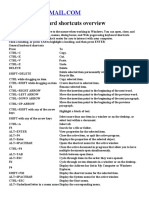 Windows Keyboard Shortcuts Overview