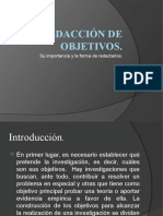 Redacción de Objetivos.: Su Importancia y La Forma de Redactarlos