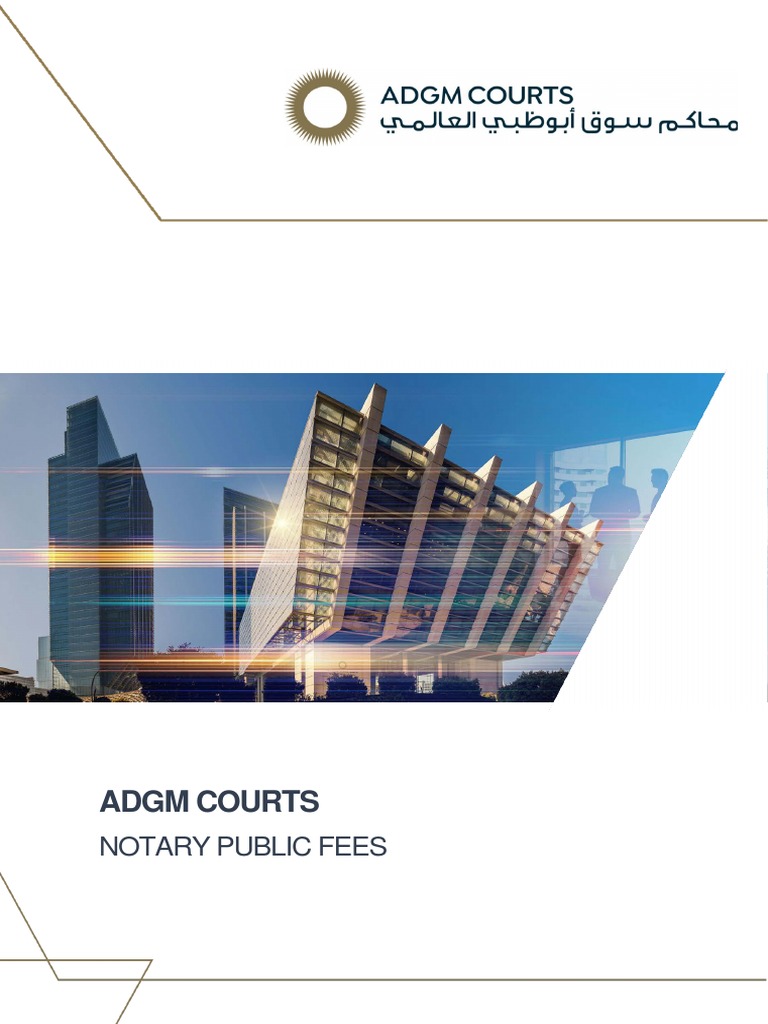 ADGM Courts Notary Public Fees 6 June 2021 PDF