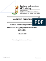 Marking Guideline: Principles of Computer Programming