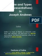 Satire and Types (Representatives) In: Joseph Andrews