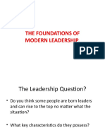 The Foundations of Modern Leadership
