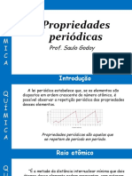 Propriedades periódicas: raio atômico, energia de ionização e eletronegatividade