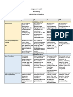 Assignment1 - NoteTaking Rubric - 22