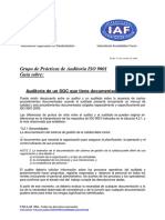 Documentación Mínima Al Pasar Auditorias - ISO-IAF