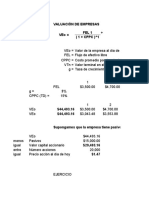 Valuación de Empresas Fel 1 (1 + CPPC) 1 Veo