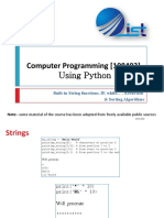 Presentation4 (Strings in Detail, IF, While, Recursion & Sorting Algorithms)