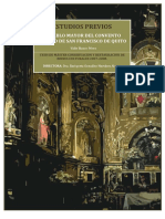 Estudios Previos: Retablo Mayor Del Convento Máximo de San Francisco de Quito