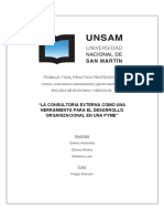 La Consultoria Externa Como Una Herramienta para El Desarrollo Organizacional en Una Pyme