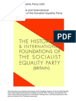 Historical and International Foundations of The Socialist Equality Party - Britain 2010