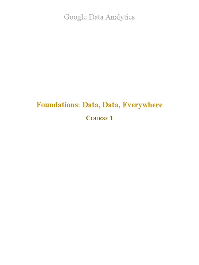 كورس 1 تحليل البيانات | PDF