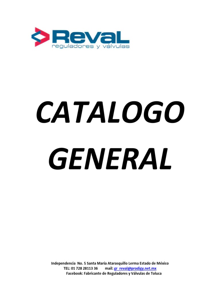 Catálogo de Válvulas Reval 2025 | PDF | Acero | Presión