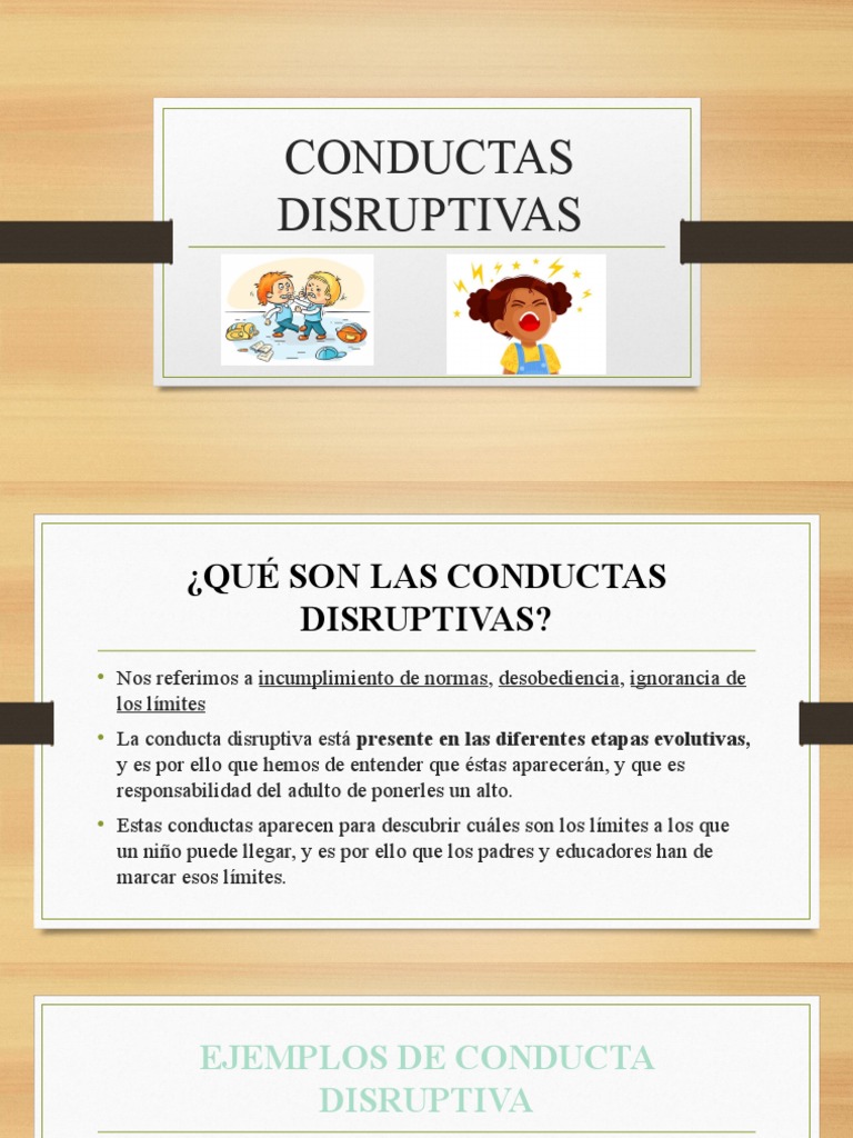 Conductas Disruptivas PDF Comportamiento Las emociones