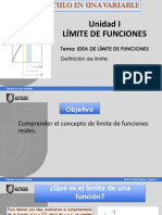Unidad I Límite de Funciones