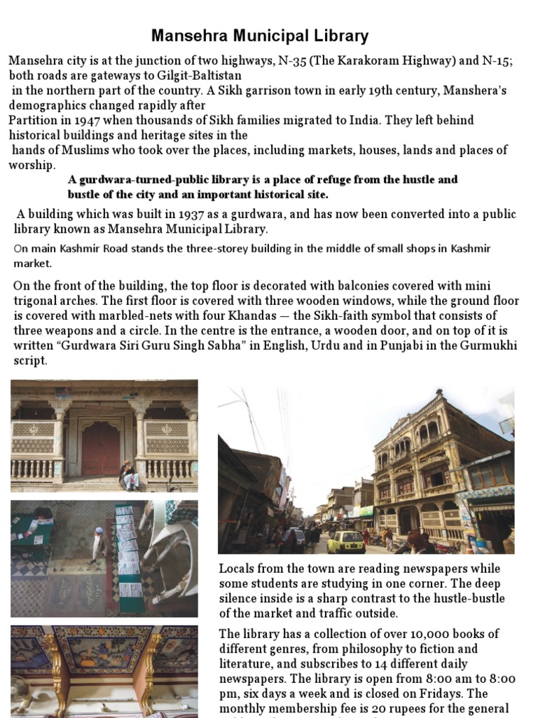 Mansehra Municipal Library Overview | PDF | Religion & Spirituality ...