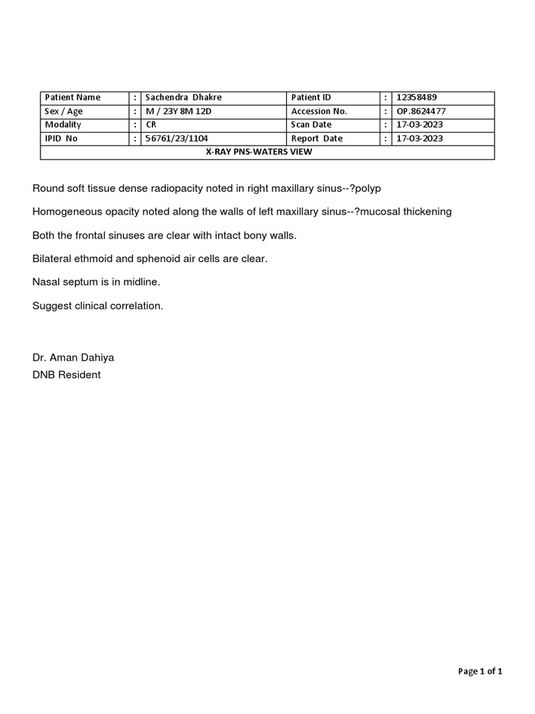 XRay PnsWaters View PDF