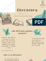La Literatura: Profesora: María Lourdes Rodríguez Manrique
