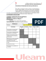 Estructura Vinculación Informe Materia Calificación