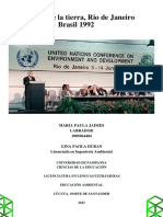 Cumbre Tierra Río 1992 promovió educación ambiental sostenible