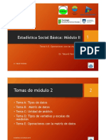 Estadística Social Básica: Módulo II: Tema II.E. Operaciones Con Las Matrices