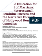 Etiquette Education For The Goal of Marriage - White, Heterosexual, Feminine Success and The Narrative Formula of Hollywood Romantic Comedies