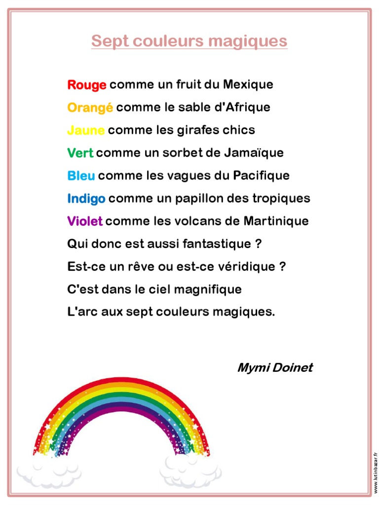 Voyage en couleurs et poésie magique PDF Bleu Arc en ciel — free download