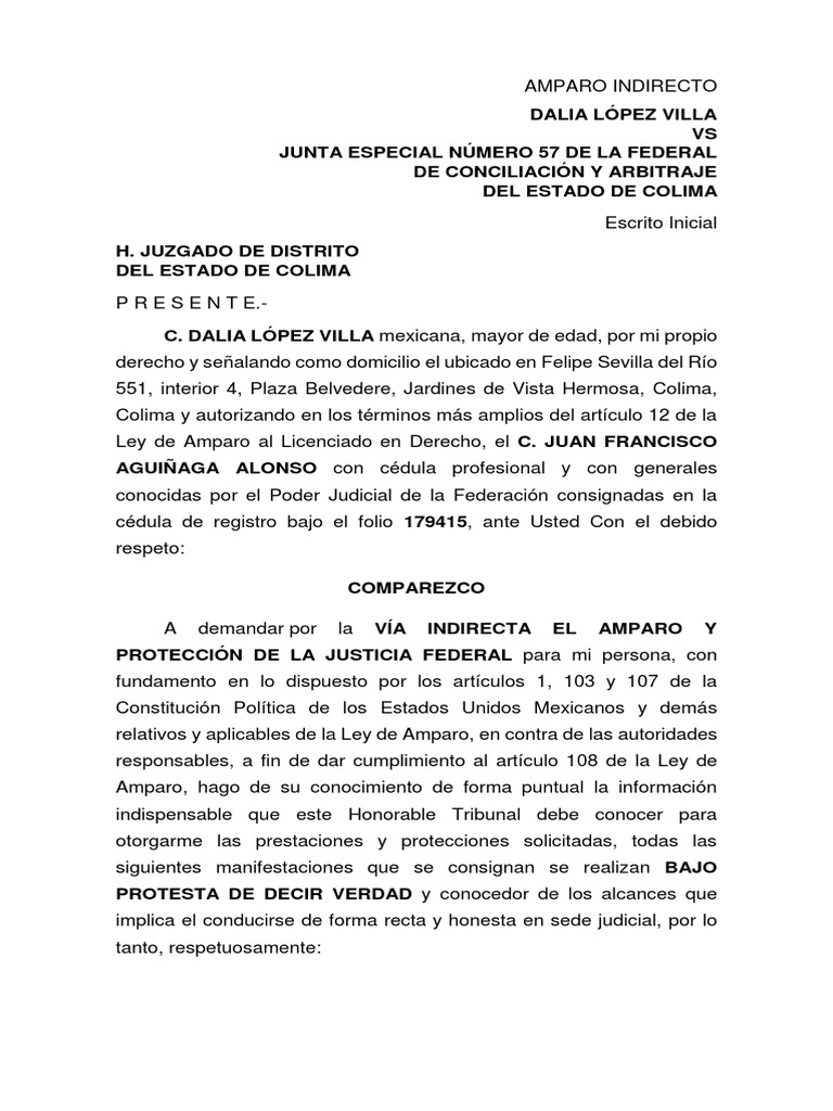 Amparo Indirecto por Dilación Procesal | PDF | Caso de ley | Judicaturas
