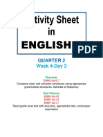 Activity Sheet in English 6: Quarter 2