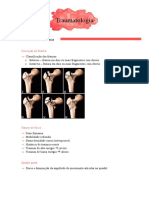 Traumatologia - Resumo Trabalhos