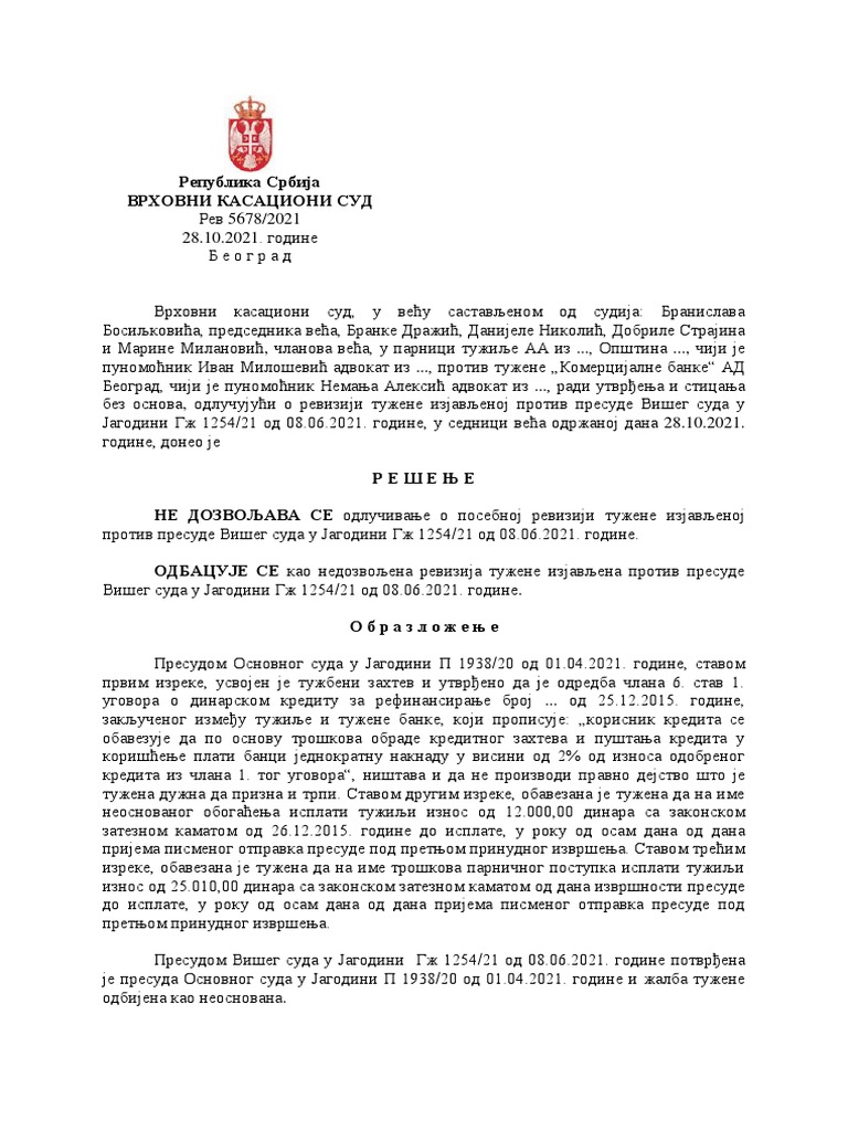 Rev 5678 21 3 1 2 45 ugovor o kreditu 3 1 2 4 2 ni tavi ugovori pdf