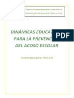 Dinámicas Educativas para La Prevención Del Acoso Escolar: Recomendadas para 1º de E.S.O