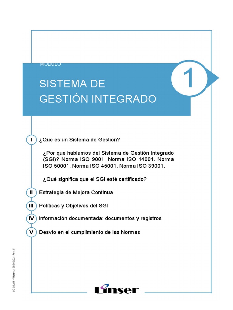 Sistema de Gestión Integrado ISO | PDF | Gestión energética | Seguridad ...