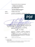 INFORME #011-2021-DHRV/SFSM A DEL: "Año Del Bicentenario Del Perú: 200 Años de Independencia"