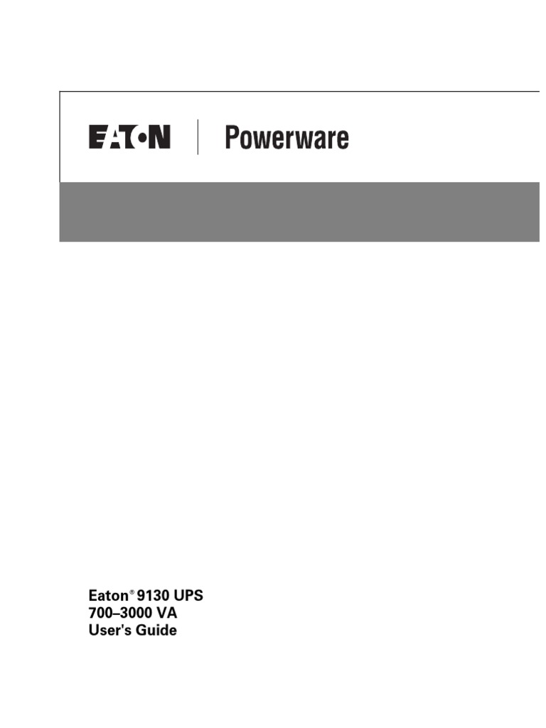 EATON 9130 Manual PDF Interference