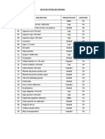 Lista de útiles de oficina A4